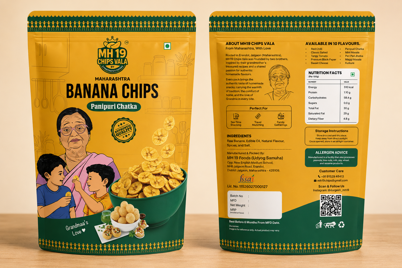 Banana Chips - Panipuri Chatka - 160g